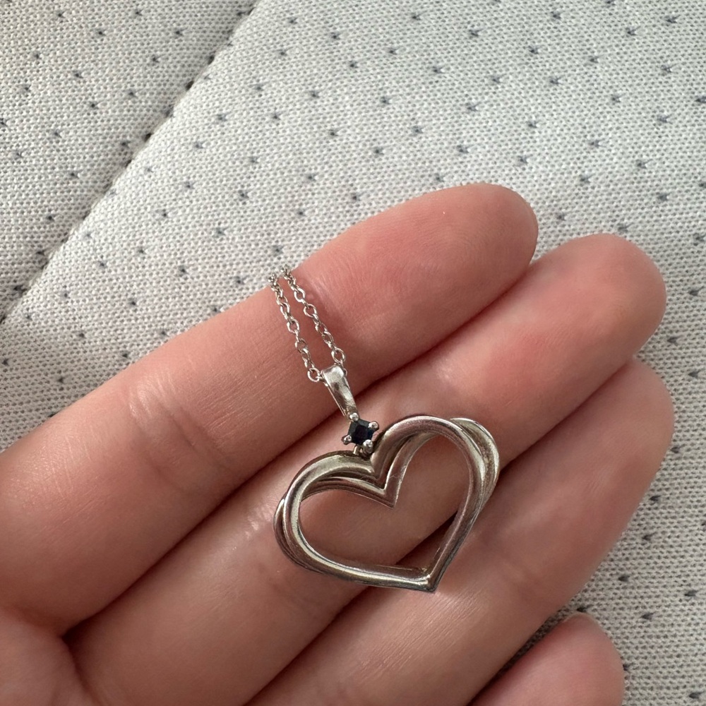 Vera Wang Silver Heart Necklace